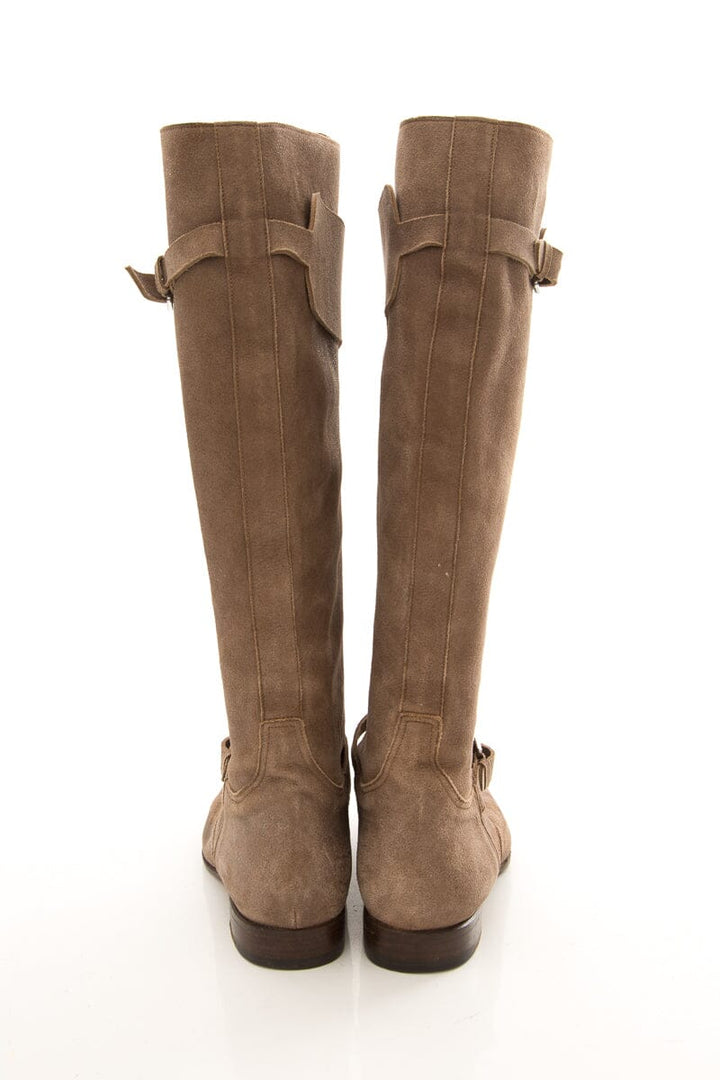 Hermès JUMPING SUEDE Beige Riding Boots SZ 38.5