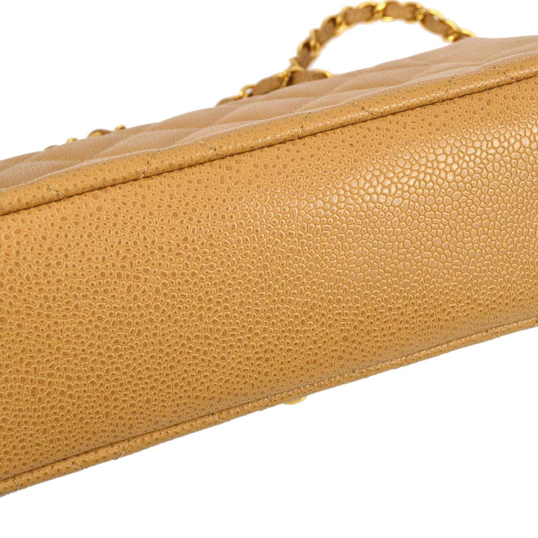 Top Quality Chanel 1994-1996 Beige Caviar Small Diana Shoulder Bag