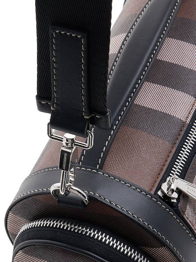 Burberry Sound Check Print Leather Cross Bag Dark Birch Brown