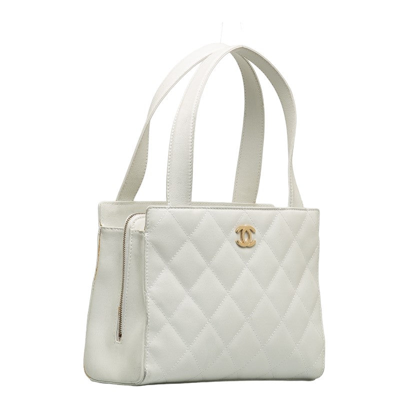 Top Quality Chanel Top Quality Chanel MATRESSE HANDBACK RAMSKIN WHITE LADY'S HANDBACK