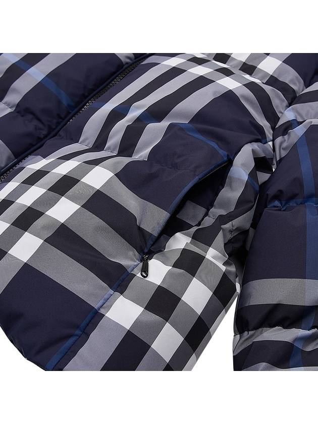 Burberry Check Crop Padding Night Blue