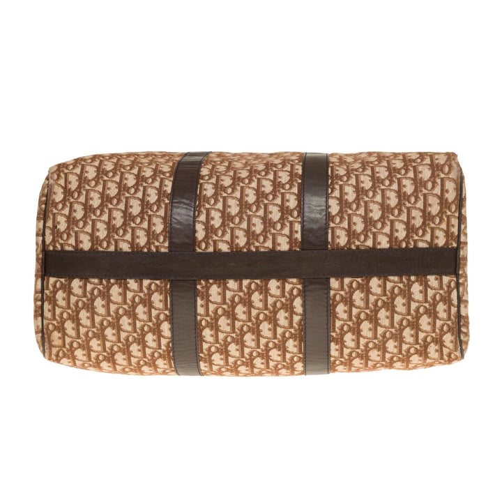 CHRISTIAN Top quality Dior Stunning Travel bag in brown canvas and leather