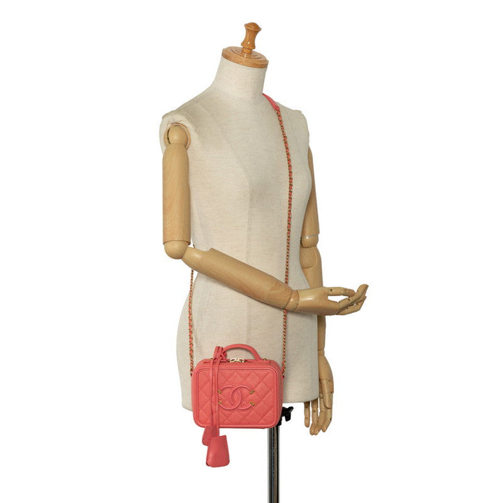 Top Quality Chanel Matrases Coco Mark CC Figure Handbags Shoulder Bag 2WAY Pink Caviar Skin  CHANEL