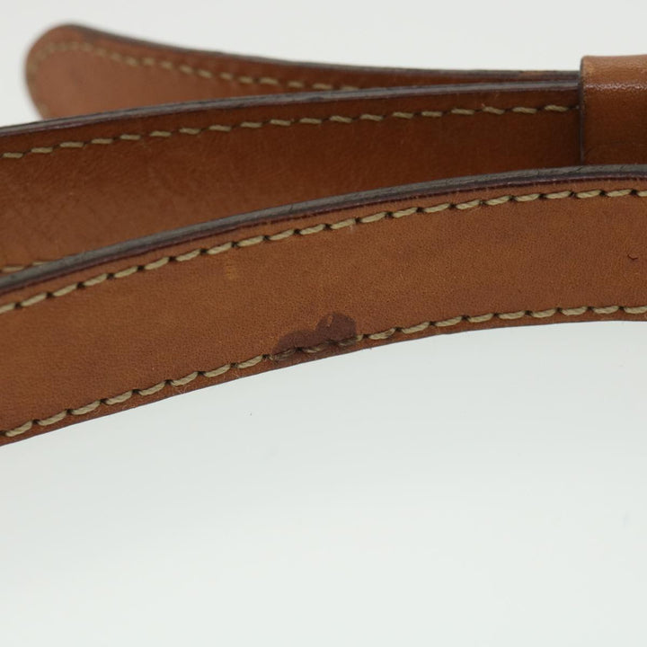 Celine Macadam Canvas Shoulder Bag PVC Leather Brown  34058