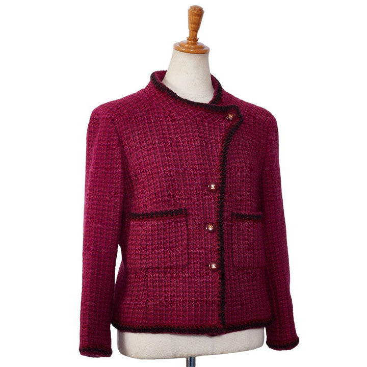 Top Quality Chanel P18110V10358 Black Jacket Wool Pink