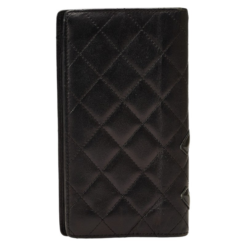 Top Quality Chanel Combon Line Cocomark Long Wallet Two Foldable Wallet Black Leather Lady Top Quality Chanel [Originals]