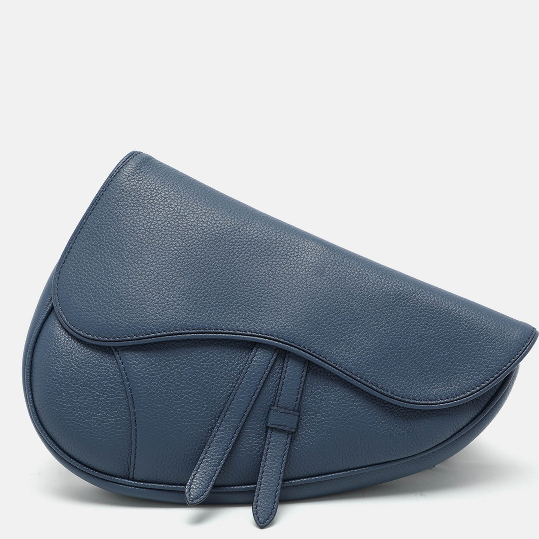 Top quality Dior Blue Leather Kim Jones Saddle Bag