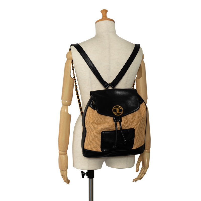 Top Quality Chanel Cocomark Rucksack Rufia Leather  Top Quality Chanel Rucksack