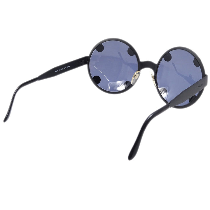Top Quality Chanel Black Round Sunglasses Eyewear