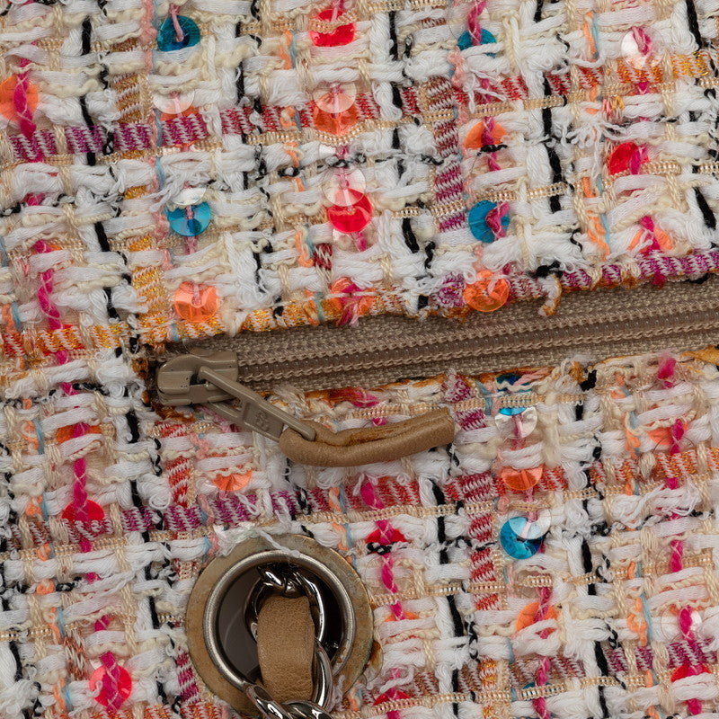 Top Quality Chanel Coco  Chain Shoulder Bag White Multicolor Tweed  Chanel