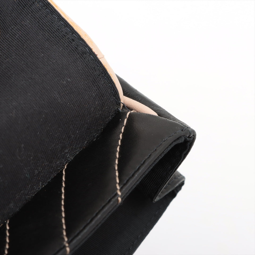 Top Quality Chanel Chevron  Single Flap Double Chain Bag Black Gold  8th