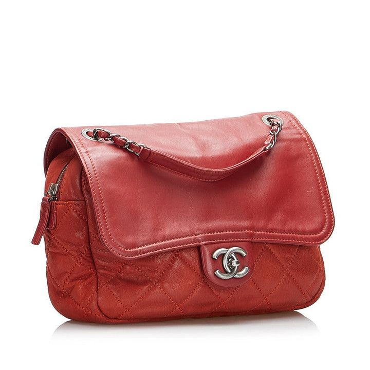 Top Quality Chanel Cocomark Chain houlder Bag Red Leather Lady Chanel