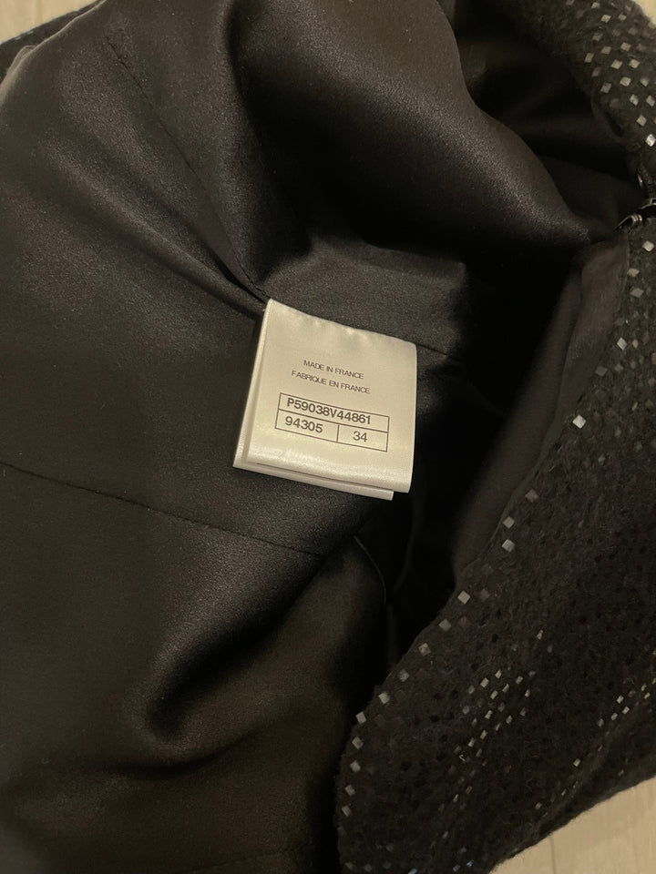 Top Quality Chanel Black Long Sleeve Embellished Jacket with Matching Jumpsuit Set Size FR 34 (UK 6)