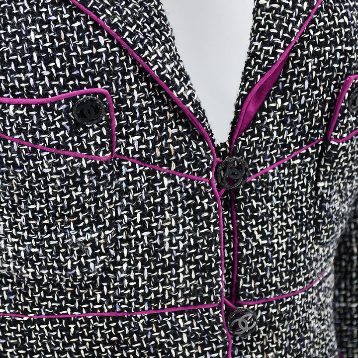 Top Quality Chanel Single Breasted Jacket Purple