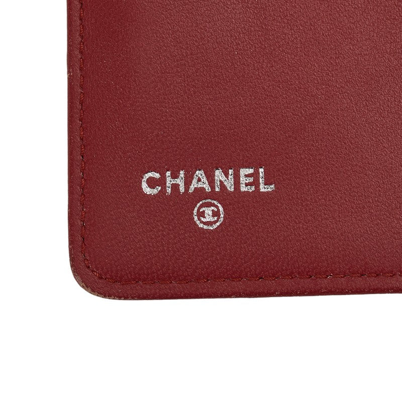 Top Quality Chanel Long Wallet Leather Wine Red