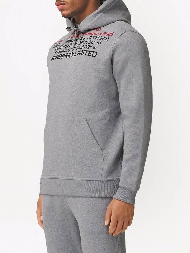 Burberry Location Cotton Hoodie Grey
