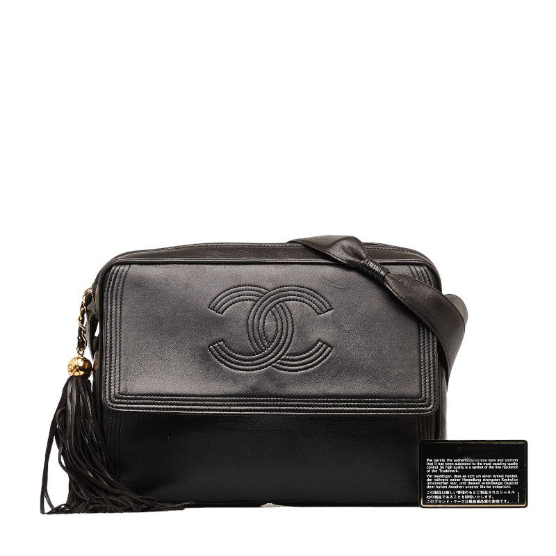 Top Quality Chanel Coco Fringe One-Shoulder Bag Black Leather  Chanel