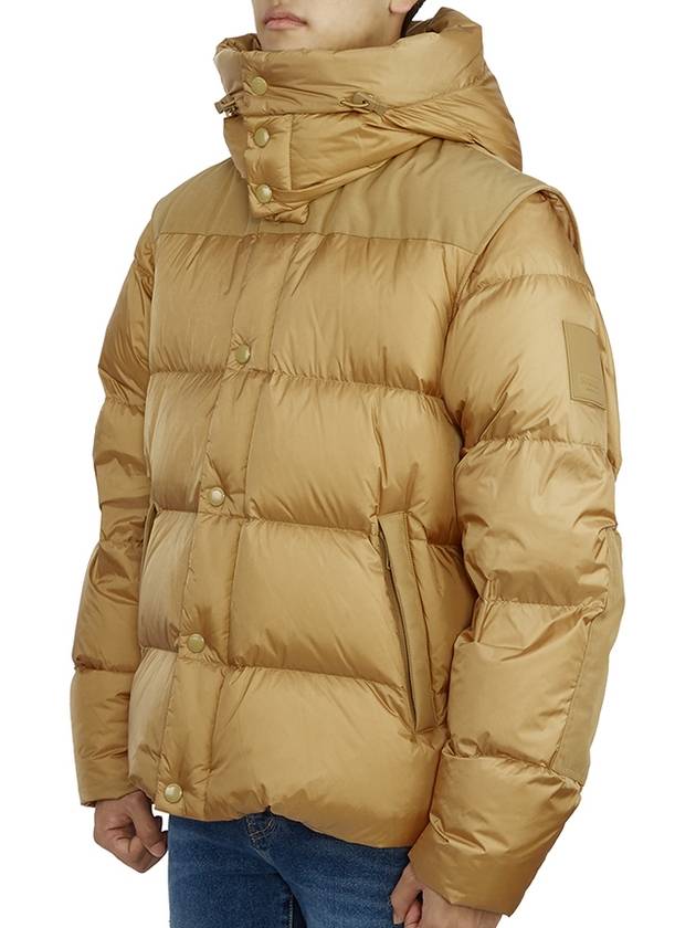 Burberry Detachable Sleeve Hooded Padding Beige