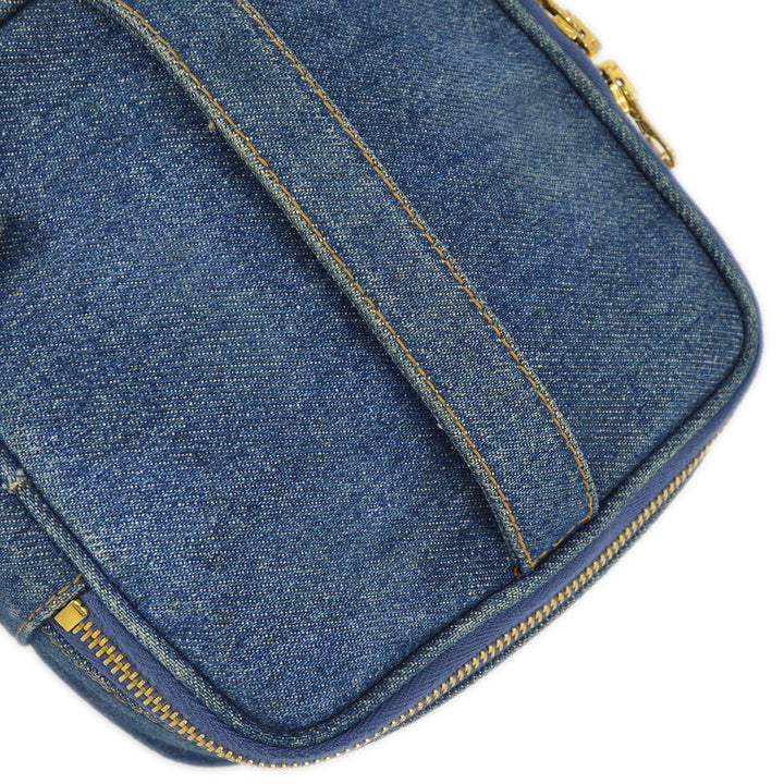 Top Quality Chanel Blue Denim Timeless Vanity Handbag