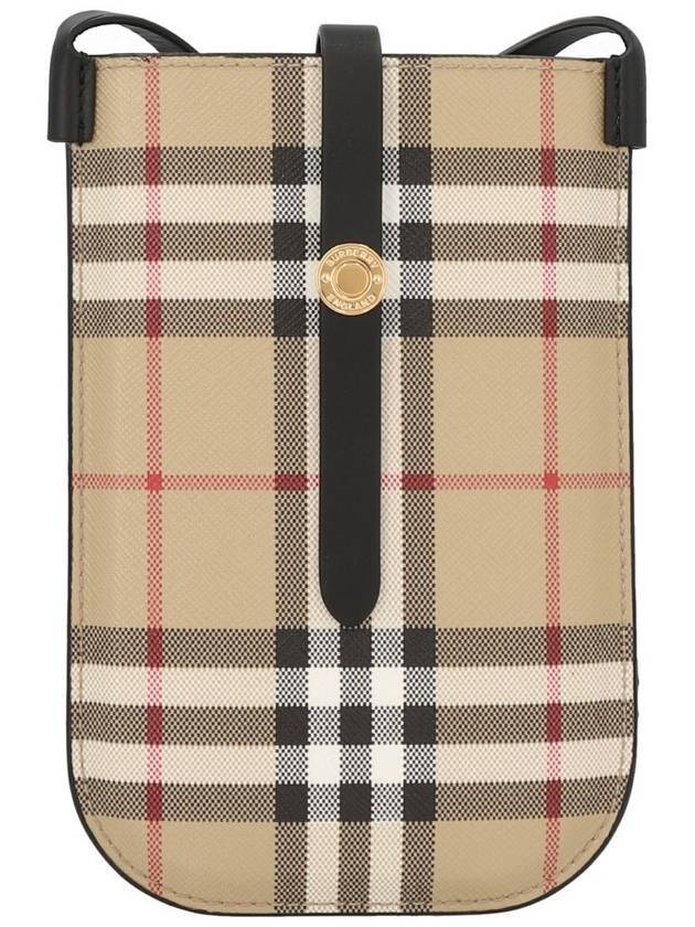 Burberry Vintage Check And Strap Phone Case Beige Black