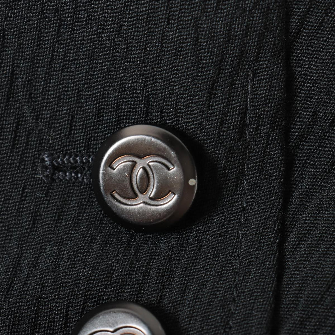 Top Quality Chanel Coconut Button 98A Wool Setup 38  Black P11490