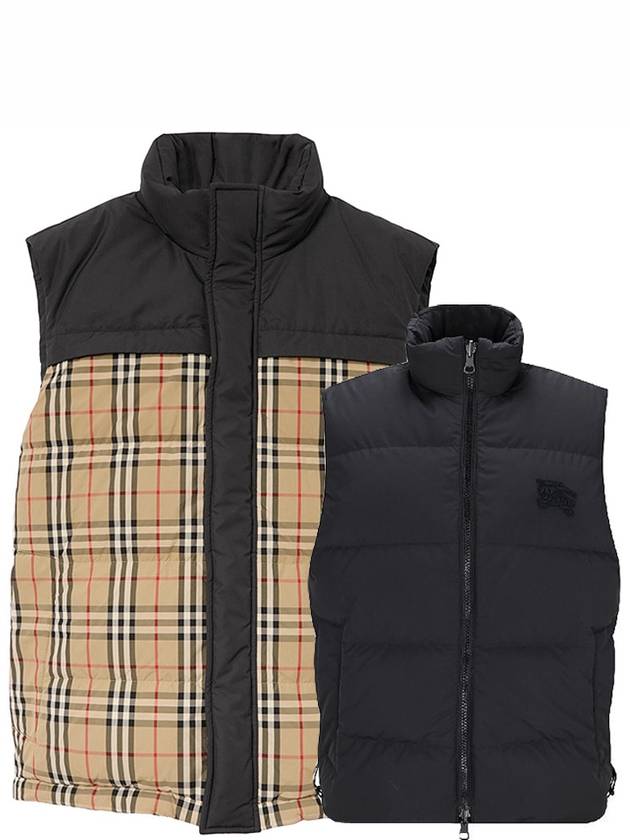 Burberry Check Panel Reversible Vest Beige