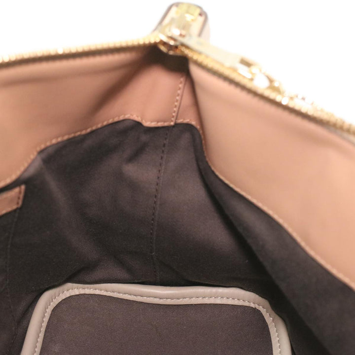 Chloe Bailey Hand Bag Leather 2way Beige Pink 35664