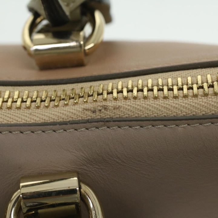 Chloe Bailey Hand Bag Leather 2way Beige Pink 35664