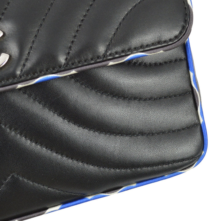 Top Quality Chanel Black Lambskin Camellia Straight Flap Shoulder Bag