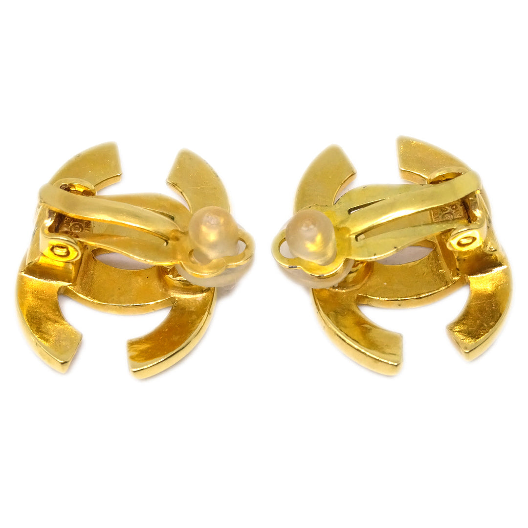 Top Quality Chanel CC Earrings Clip-On Gold 02P