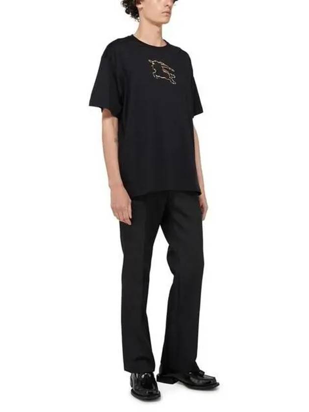 Burberry Equestrian Night Print Short Sleeve T-Shirt Black