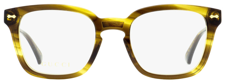 Gucci Unisex Rectangular Eyeglasses GG0184O 010 Brown Melange 50mm