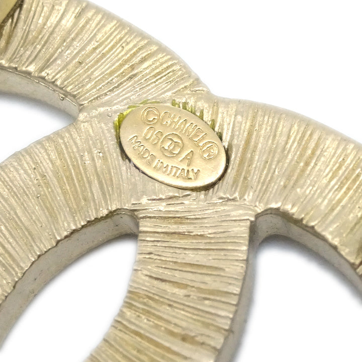 Top Quality Chanel Rhinestone Brooch Pin Gold