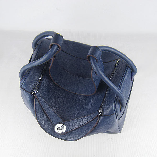 Hermes Lindy 6208 Ladies Lambskin Blue Handbag