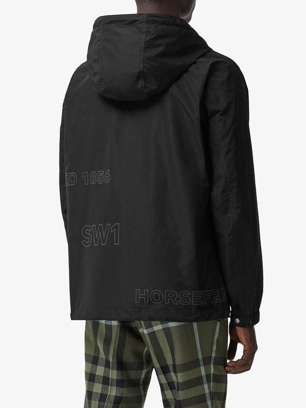 Burberry Horseferry Taffeta Hooded Jacket Black
