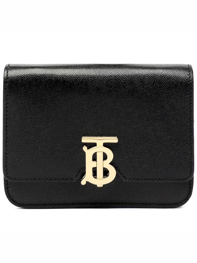 Burberry TB Grainy Leather Mini Crossbody Bag Black
