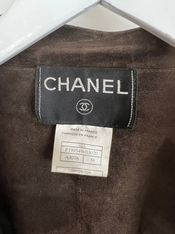 Top Quality Chanel 02/A Leather Jacket and Pencil Skirt Set Size FR 38 (UK 10)