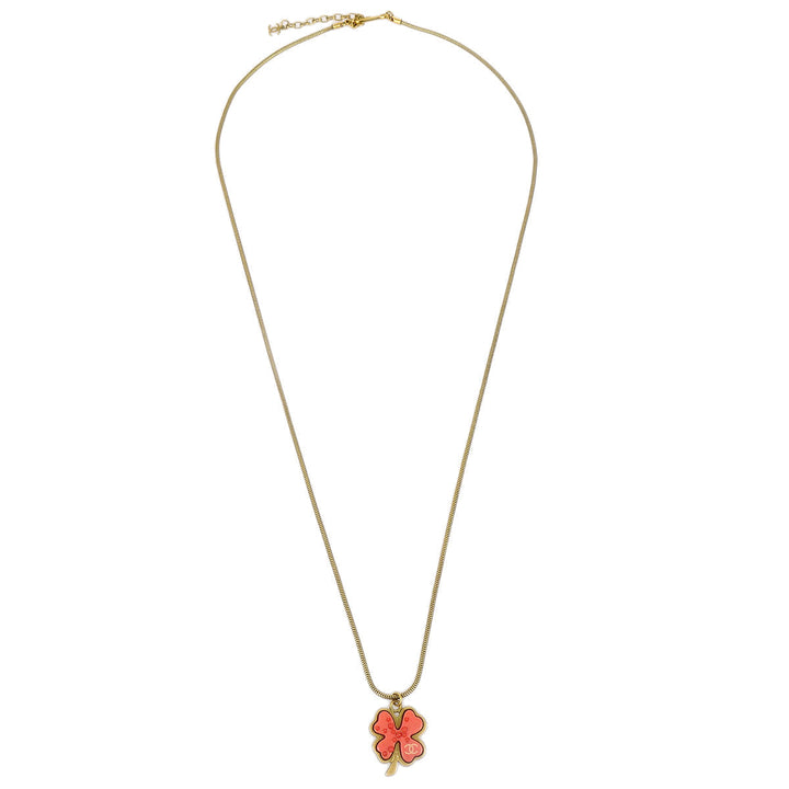 Top Quality Chanel Clover Pendant Necklace Gold 03P