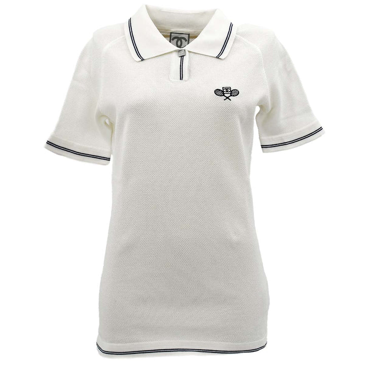 Top Quality Chanel Sport Line Polo Shirt White 06P #38