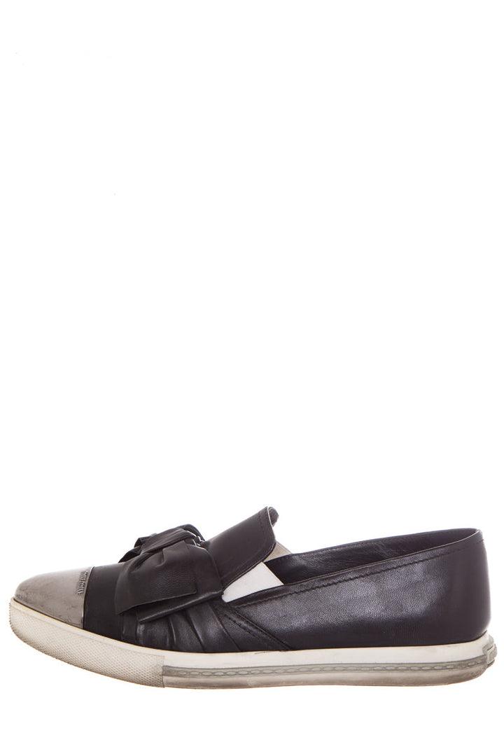 Miu Miu Black Bow Sneakers SZ 38.5