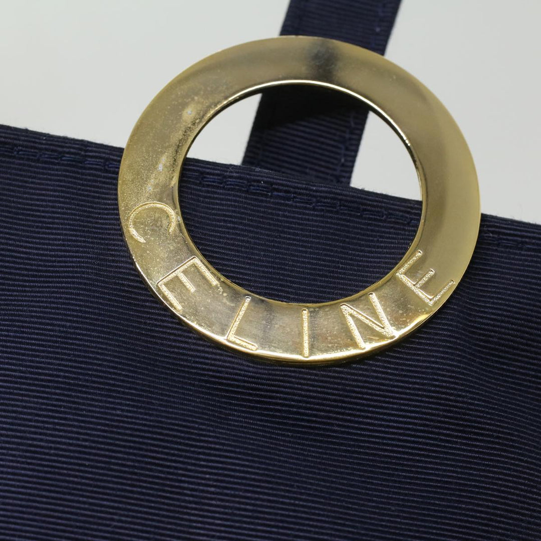 Celine Logo Pouch Nylon Navy  36351