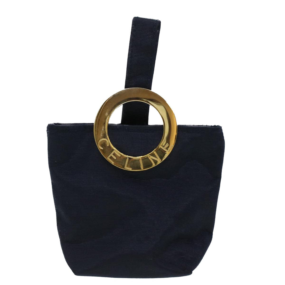 Celine Logo Pouch Nylon Navy  36351