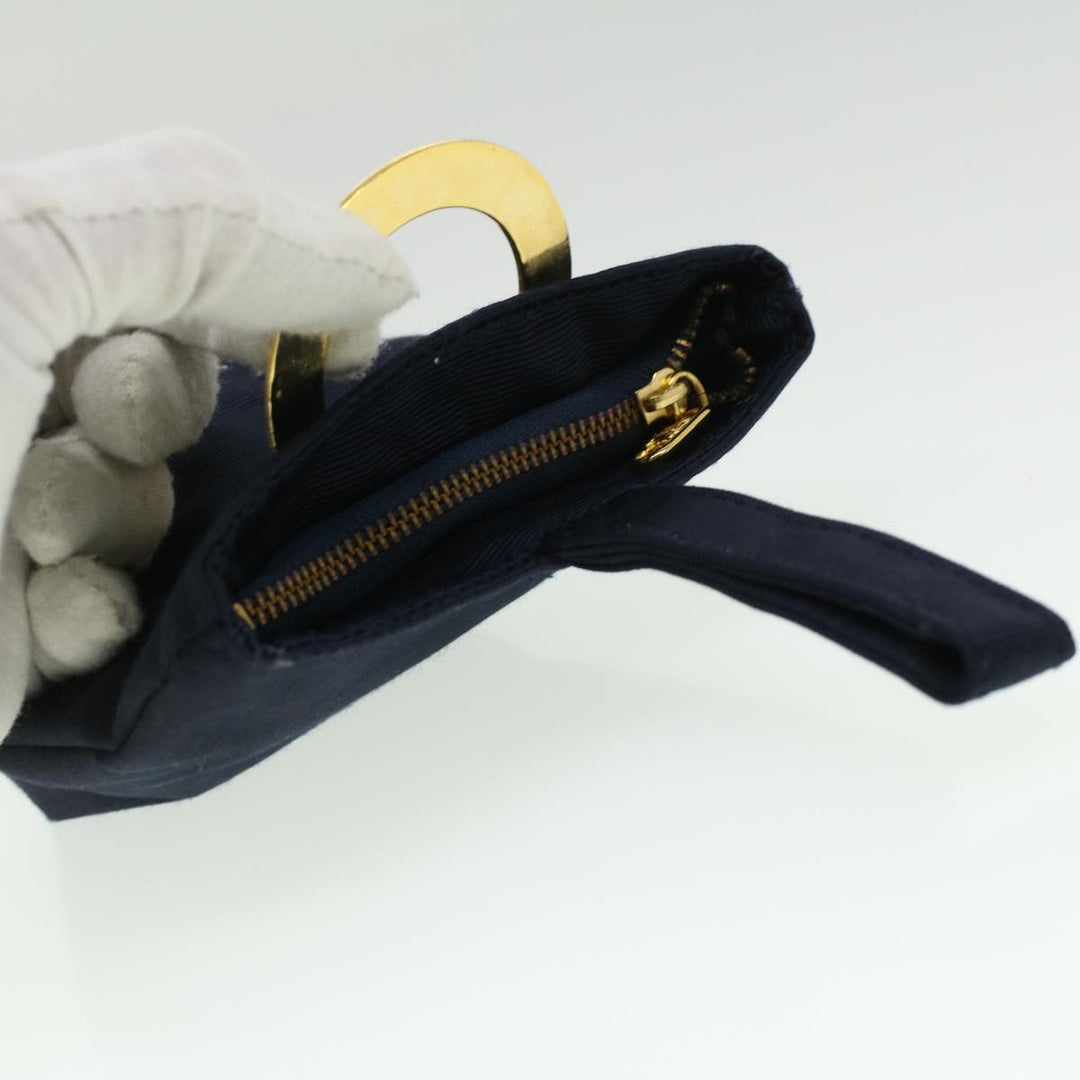 Celine Logo Pouch Nylon Navy  36351