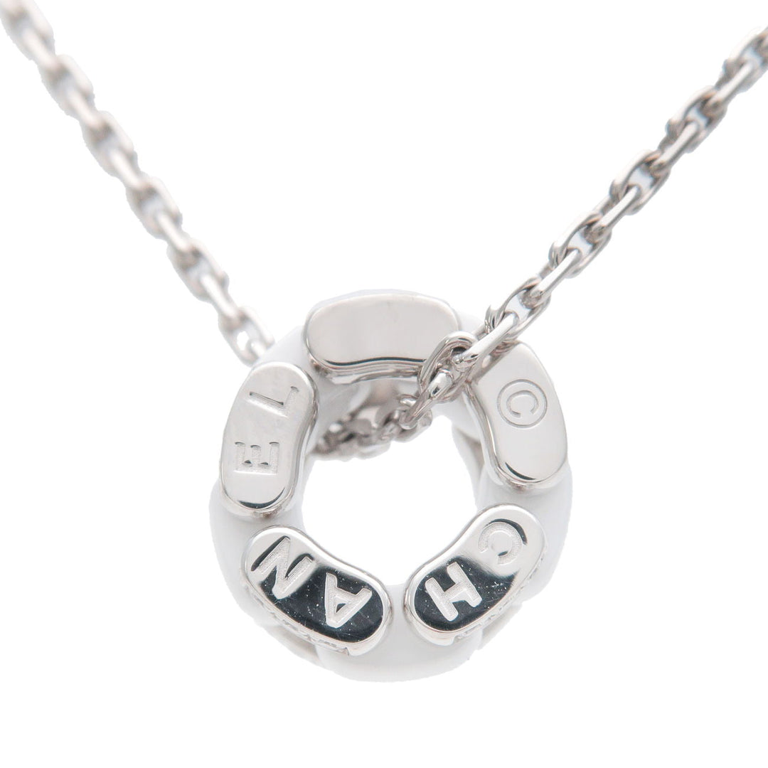 Top Quality Chanel Ultra Collection Diamond Necklace K18WG White Ceramic