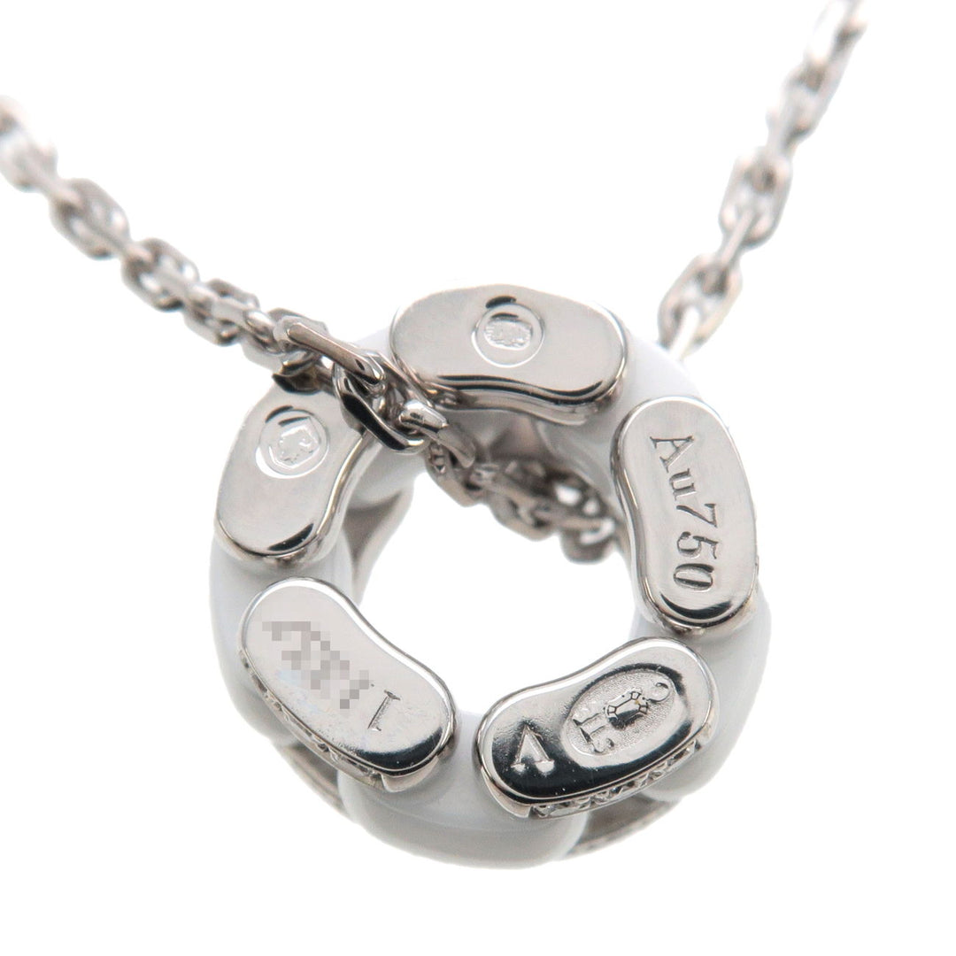 Top Quality Chanel Ultra Collection Diamond Necklace K18WG White Ceramic