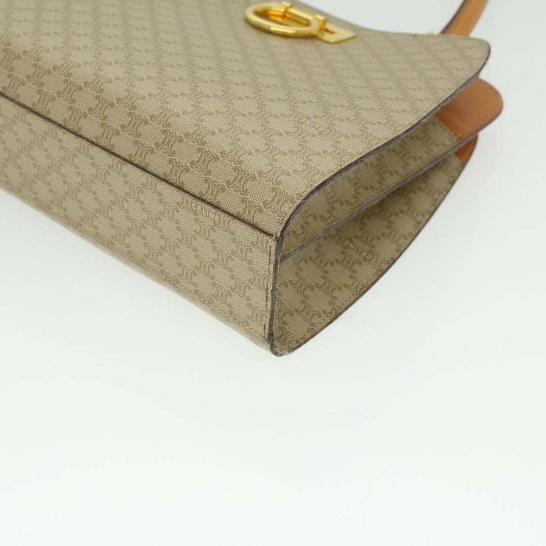 Celine Macadam Canvas Hand Bag Beige  36663