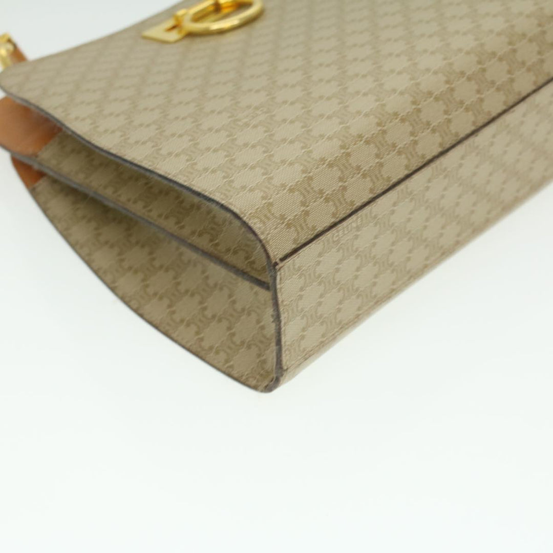Celine Macadam Canvas Hand Bag Beige  36663