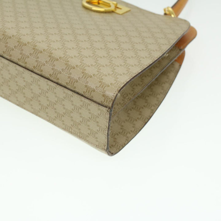 Celine Macadam Canvas Hand Bag Beige  36663