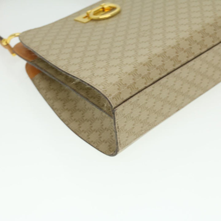 Celine Macadam Canvas Hand Bag Beige  36663