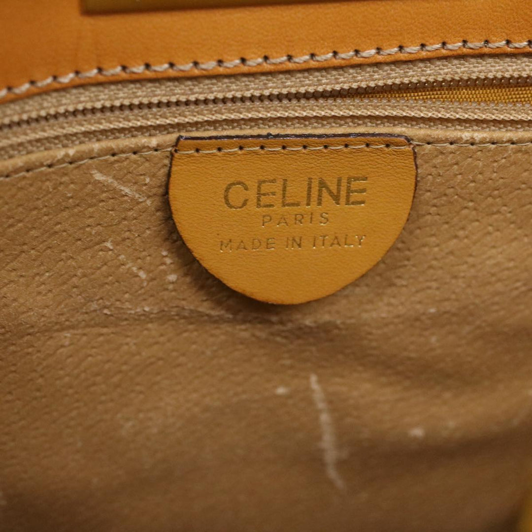Celine Macadam Canvas Hand Bag Beige  36663